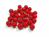 Red Acrylic Solid Beads - Kids Jewelry Making