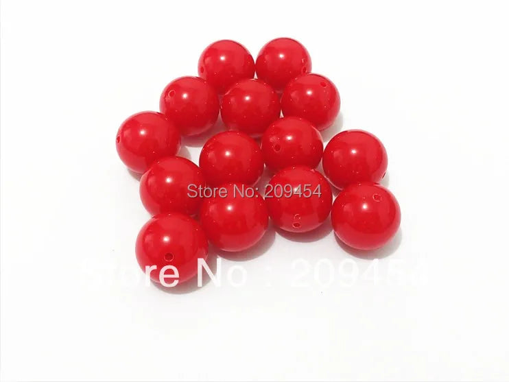 Neon Red Acrylic Solid Beads 6mm-20mm
