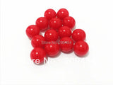 Neon Red Acrylic Solid Beads 6mm-20mm