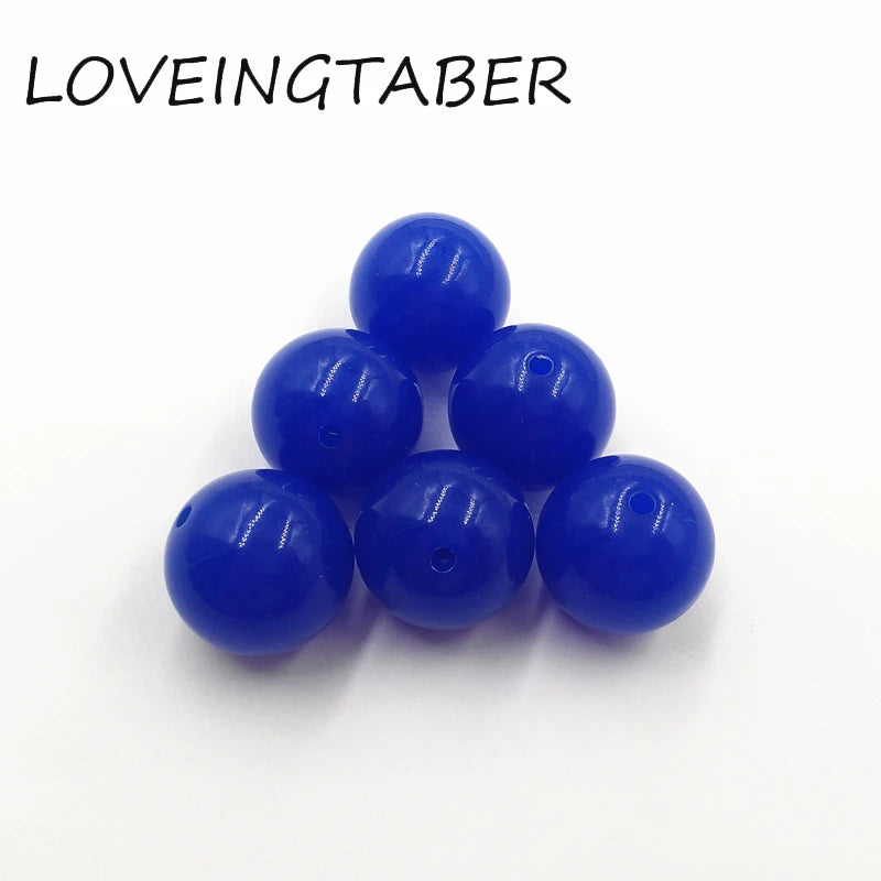 RoyalBlue Chunky Acrylic Jelly Beads for Kids Jewelry