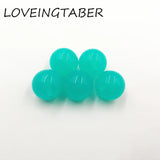 Tq-Green Chunky Acrylic Jelly Beads for Kids Jewelry