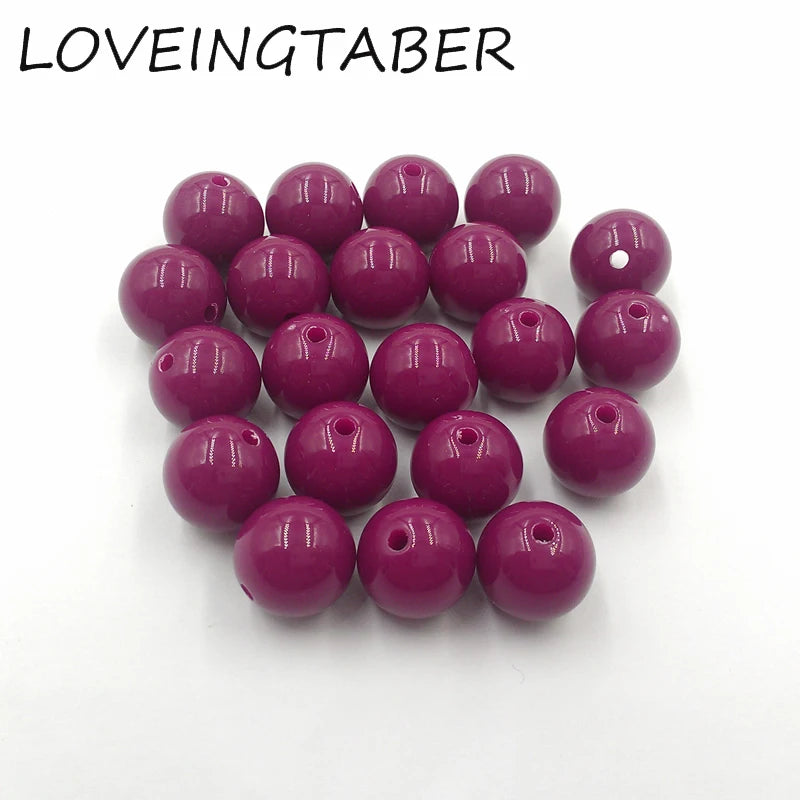 Marron Acrylic Solid Beads 8mm-20mm for DIY Necklace Bracelet Making