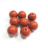 Caramel/Red Brown Acrylic Solid Beads - Chunky Jewelry - Choose Size