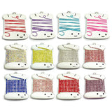 10pcs Enamel/Chunky Rhinestone Bobbin Card Pendants For Necklace Making
