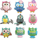 10pcs Colorful Owl Pendants for Necklace Making