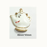 10pcs Enamel Tea Pot & Cup Pendants Lot