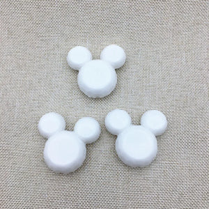50PCS Chunky Mouse Head Beads 35x25mm for Jewelry Necklace