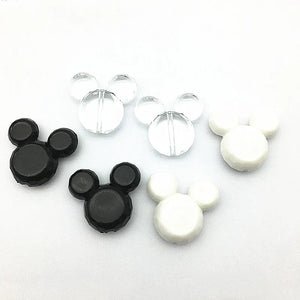 50PCS Chunky Mouse Head Beads 35x25mm for Jewelry Necklace