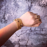 Chran Stainless Steel Cable Bangle Bracelet for Women