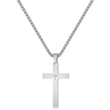 Christian Bible Cross Stainless Steel Necklace
