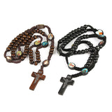 Christian Catholic JERUSALEM Wooden Cross Necklace For Women