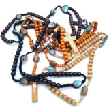 Christian Catholic JERUSALEM Wooden Cross Necklace For Women