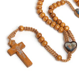 Christian Catholic JERUSALEM Wooden Cross Necklace For Women