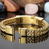 Men's Stainless Steel Christian Cross Bracelet - Engraveable