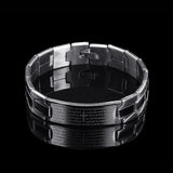 Christian English Bible Cross Bracelet Stainless Steel Watch Band Chain