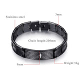 Christian English Bible Cross Bracelet Stainless Steel Watch Band Chain
