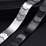 Christian English Bible Cross Bracelet Stainless Steel Watch Band Chain