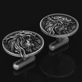 Religious Round Jesus Cuff Links Men's Jewelry