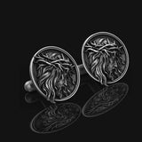 Religious Round Jesus Cuff Links Men's Jewelry