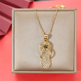 Christian Jesus Retro Copper Plating Cross Pendant Necklace