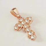 Christian Pendant Clear Cubic Zircon 585 Jewelry Women