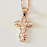 Christian Pendant Clear Cubic Zircon 585 Jewelry Women