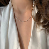 925 Sterling Silver Choker Bead Necklace Wedding Gift Women Jewelry