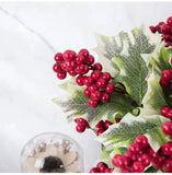 Red Berry Bean Twig Branch DIY Xmas Decoration