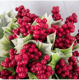 Red Berry Bean Twig Branch DIY Xmas Decoration