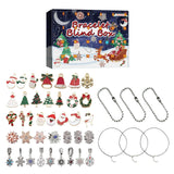 Christmas Advent 24 Calendar Bracelet Pendant Charms DIY Jewelry Making Supplies