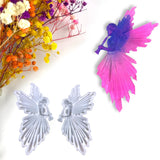 Christmas Angel Girl Flute Mirror Epoxy Resin Mold DIY Crafts