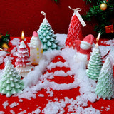 Santa Claus Christmas Tree Silicone Mold DIY Aromatherapy Candle Plaster Soap