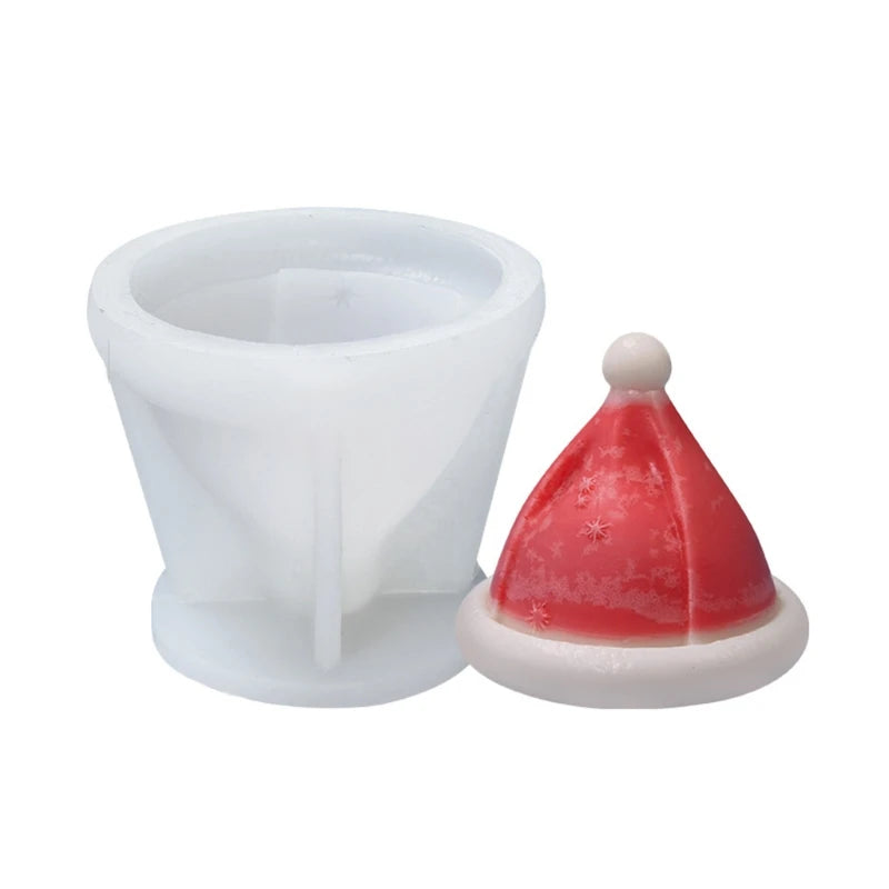 Santa Claus Christmas Tree Silicone Mold DIY Aromatherapy Candle Plaster Soap