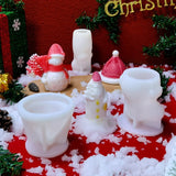 Santa Claus Christmas Tree Silicone Mold DIY Aromatherapy Candle Plaster Soap