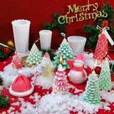 Santa Claus Christmas Tree Silicone Mold DIY Aromatherapy Candle Plaster Soap