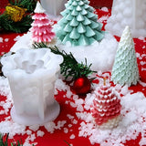Santa Claus Christmas Tree Silicone Mold DIY Aromatherapy Candle Plaster Soap