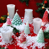 Santa Claus Christmas Tree Silicone Mold DIY Aromatherapy Candle Plaster Soap