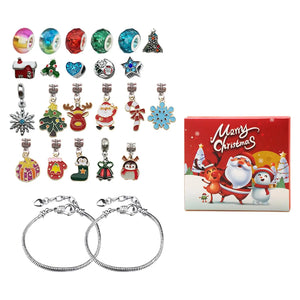 Christmas Beaded Bracelet Charm Bracelet Making Kit Arts Crafts Jewelry