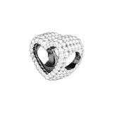 Christmas Beads Heart Charm for 925 Silver Bracelets DIY Charms