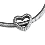 Christmas Beads Heart Charm for 925 Silver Bracelets DIY Charms