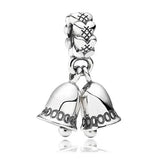 Snowboarder Holiday Wreath Charm 925 Sterling Silver Beads