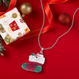 Christmas Brass Necklaces for Women Holiday Charm Gift Xmas Ornament