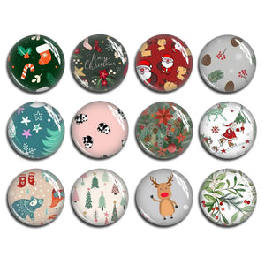 Santa Gnome Christmas Glass Dome Cabochon, Image Bead - FJ2329