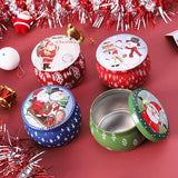 Christmas Candy Box Metal Candle Jar with Lid