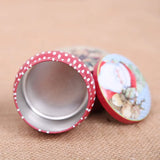Christmas Candy Box Metal Candle Jar with Lid