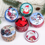 Christmas Candy Box Metal Candle Jar with Lid