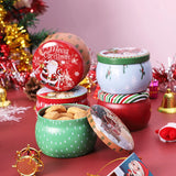 Christmas Candy Box Metal Candle Jar with Lid