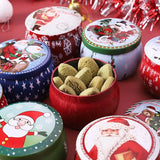 Christmas Candy Box Metal Candle Jar with Lid
