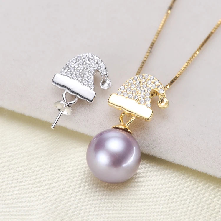 925 Sterling Silver Pearl Pendant Necklace Setting