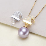 925 Sterling Silver Pearl Pendant Necklace Setting
